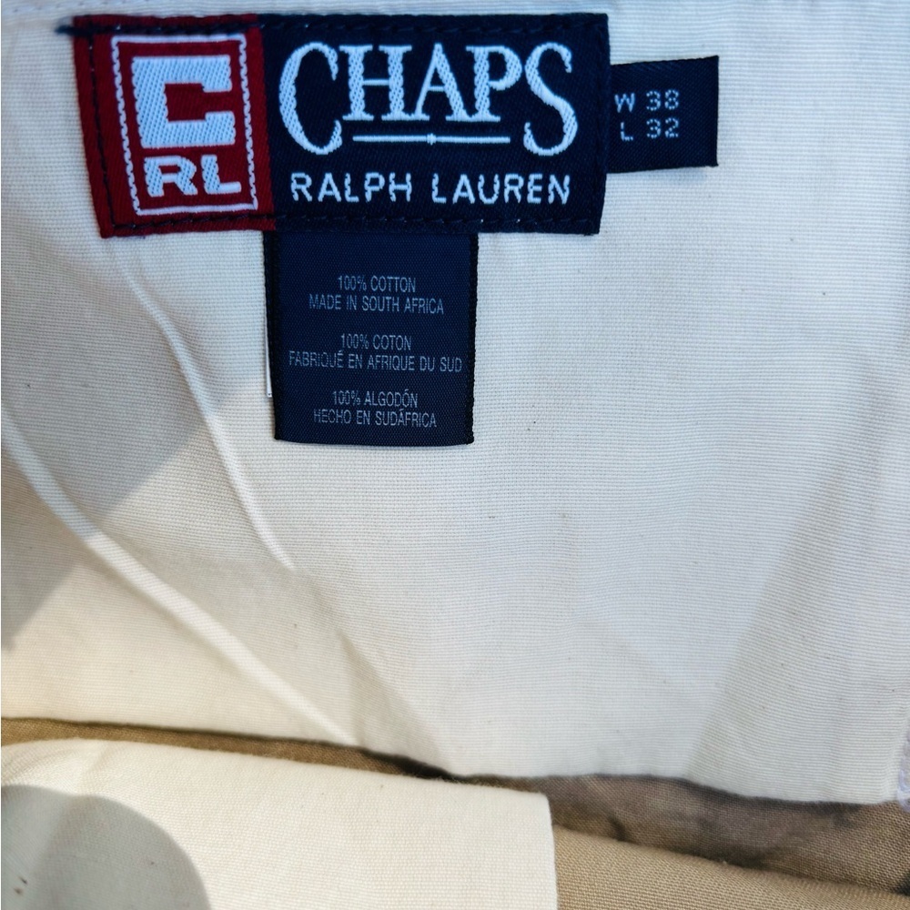 Ralph Lauren Chaps Men's Khaki Chinos size 38 * 32 with tag - Picture 8 of 10
